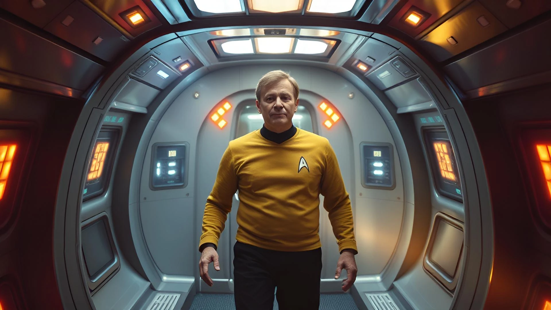 A man getting ready to teleport away like on star trek using quantum entanglement.