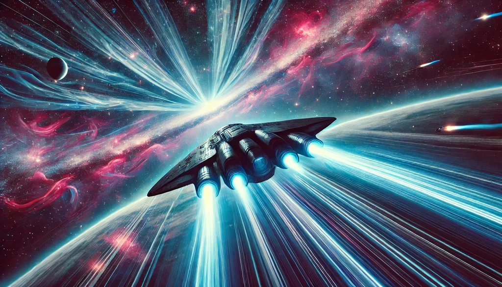 A Starship moving faster than light.