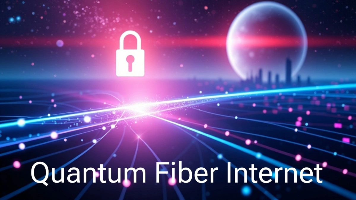 An image showing an dreamlike vision of quantum fiber internet