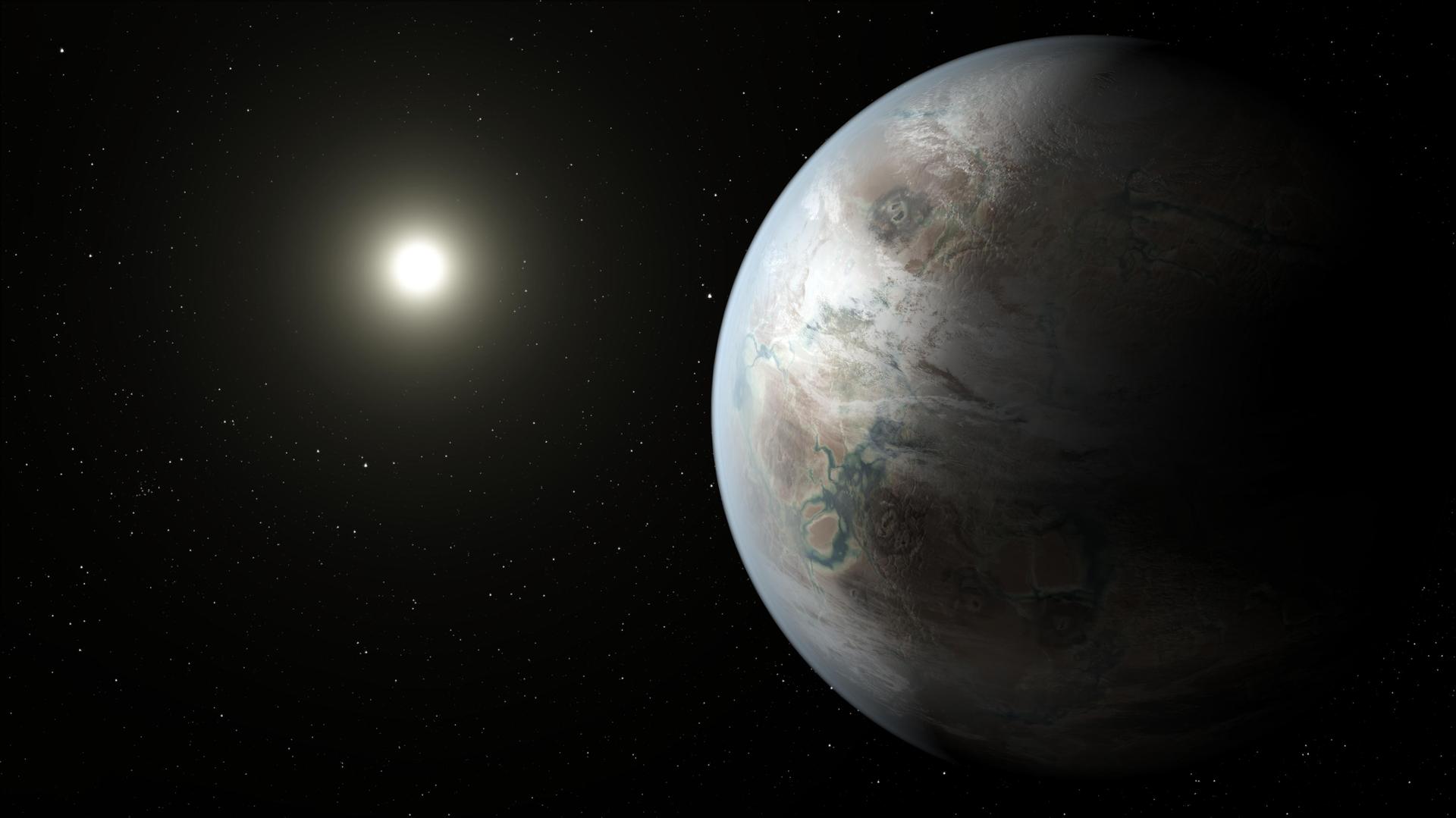 NASA artist concept of an Earth-sized exoplanet transiting its star