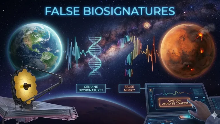 Concept illustration of biosignature detection on an exoplanet