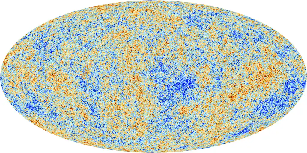 Cosmic Microwave Background radiation map from the Planck mission.
