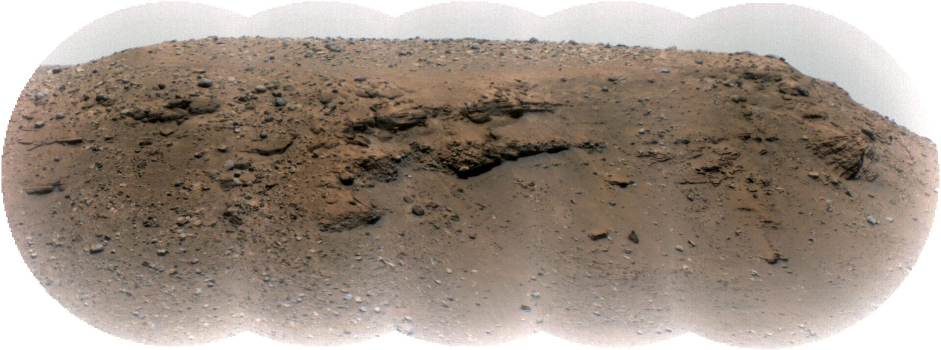 Ancient river delta or lakebed sediments on Mars — geological evidence that liquid water once flowed on the Martian surface