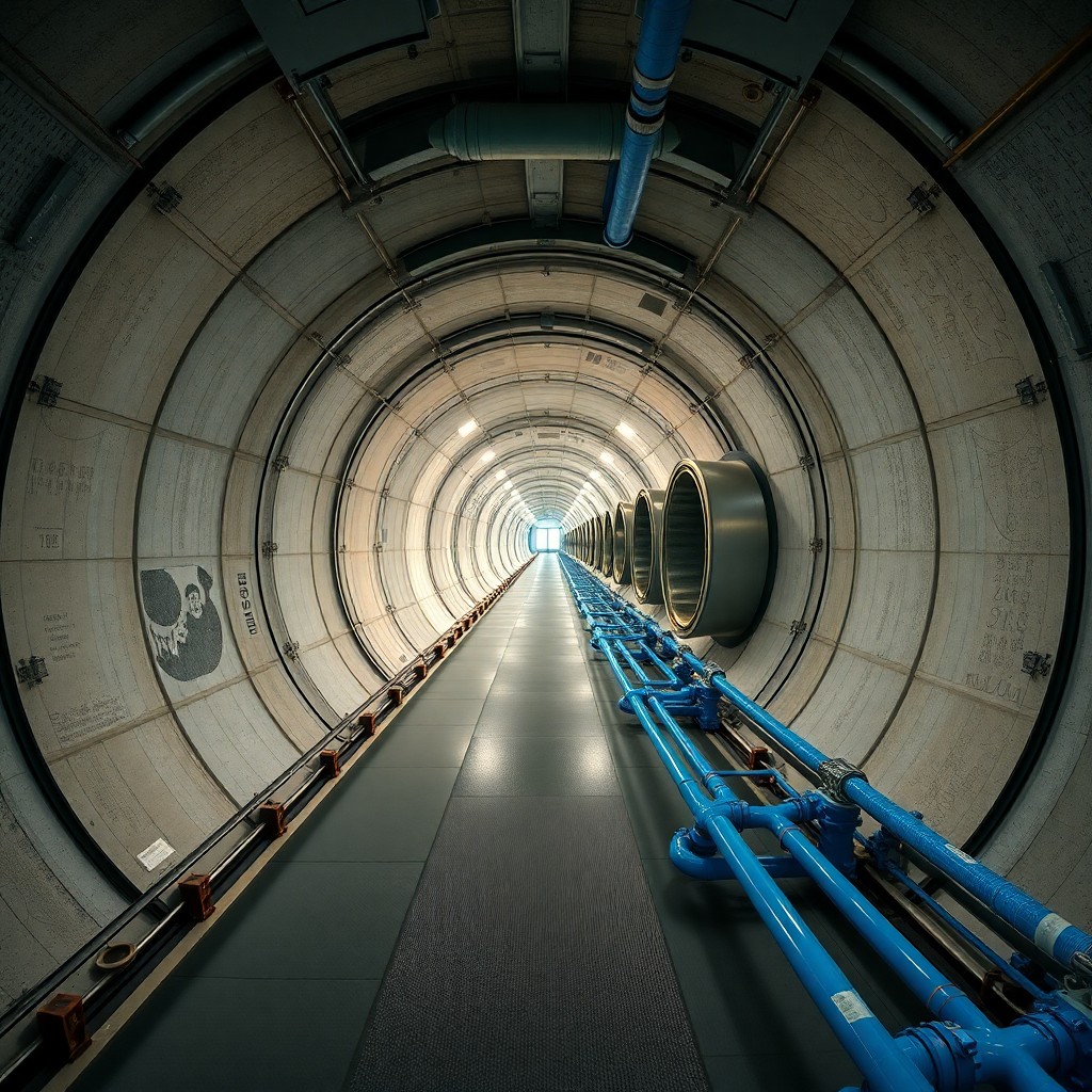 The Large Hadron Collider at CERN, used to search for evidence of supersymmetry predicted by many string theory models