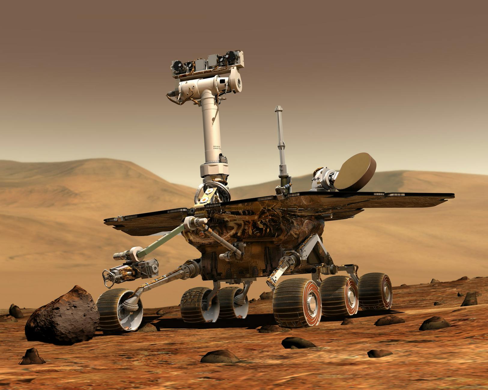 NASA's Perseverance rover on the Martian surface, part of the ongoing search for evidence of past or present life on Mars