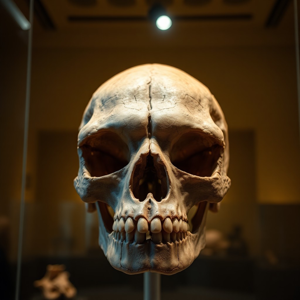 Archaeological fossil of a Neanderthal skull — ancient DNA from such specimens has revolutionized our understanding of human prehistory