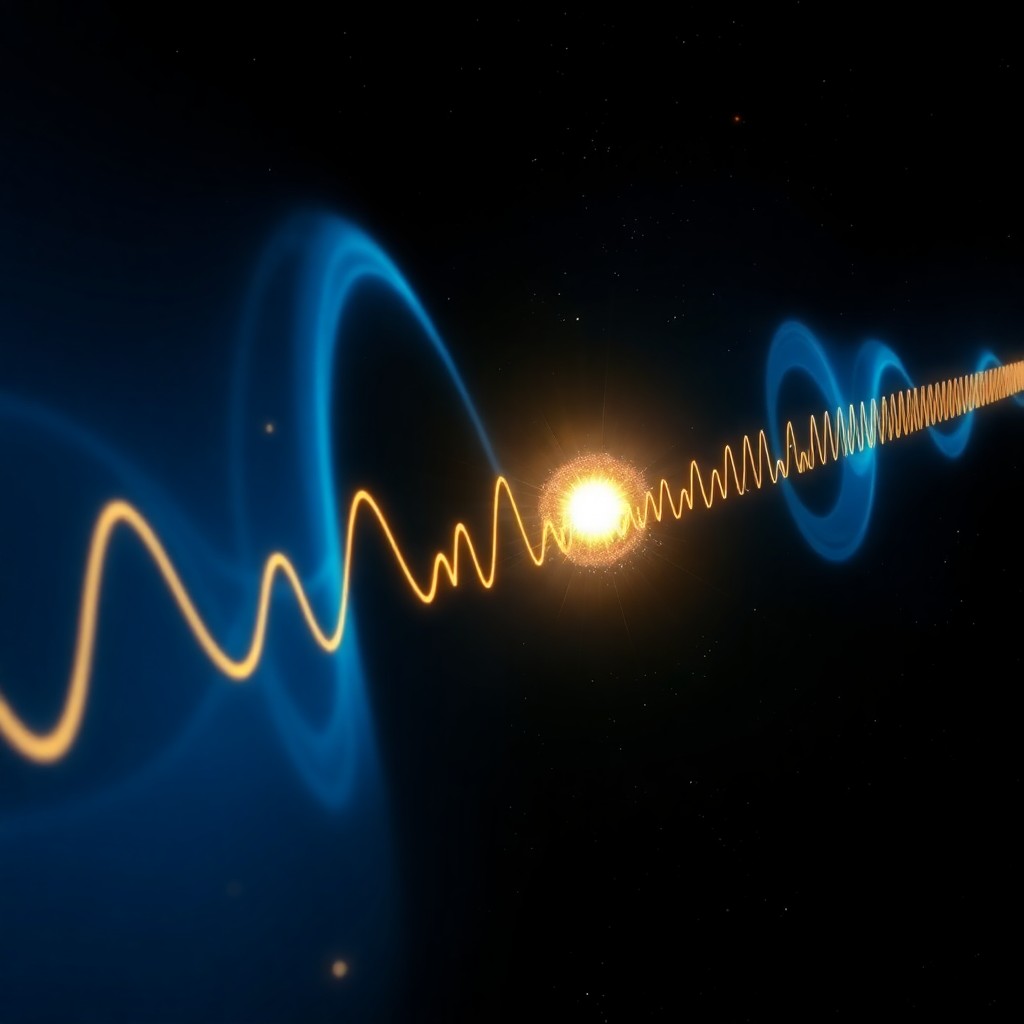 Visualization of the GW170817 gravitational wave event  -  the neutron star merger detected by LIGO in 2017