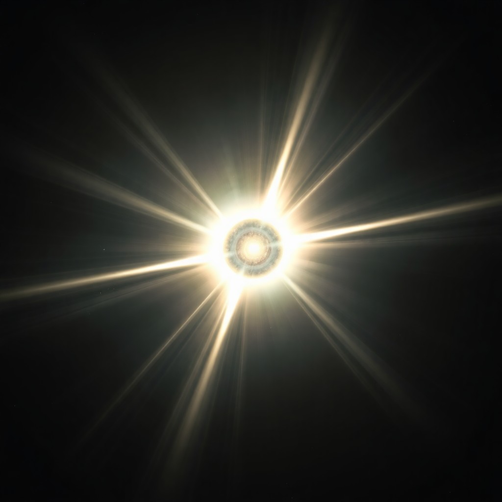 Artist illustration of a pulsar  -  a rapidly rotating neutron star emitting radio beams from its magnetic poles