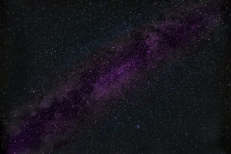 milky way galaxy — Panoramic photograph of the Milky Way galaxy visible as a band of stars across the night sky from Earth