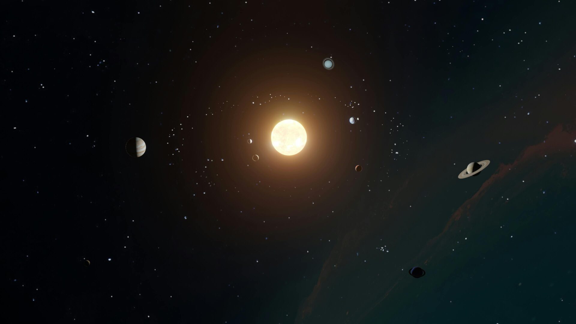 Composite view of solar system planets illustrating planetary scale and diversity similar to the TOI-700 system