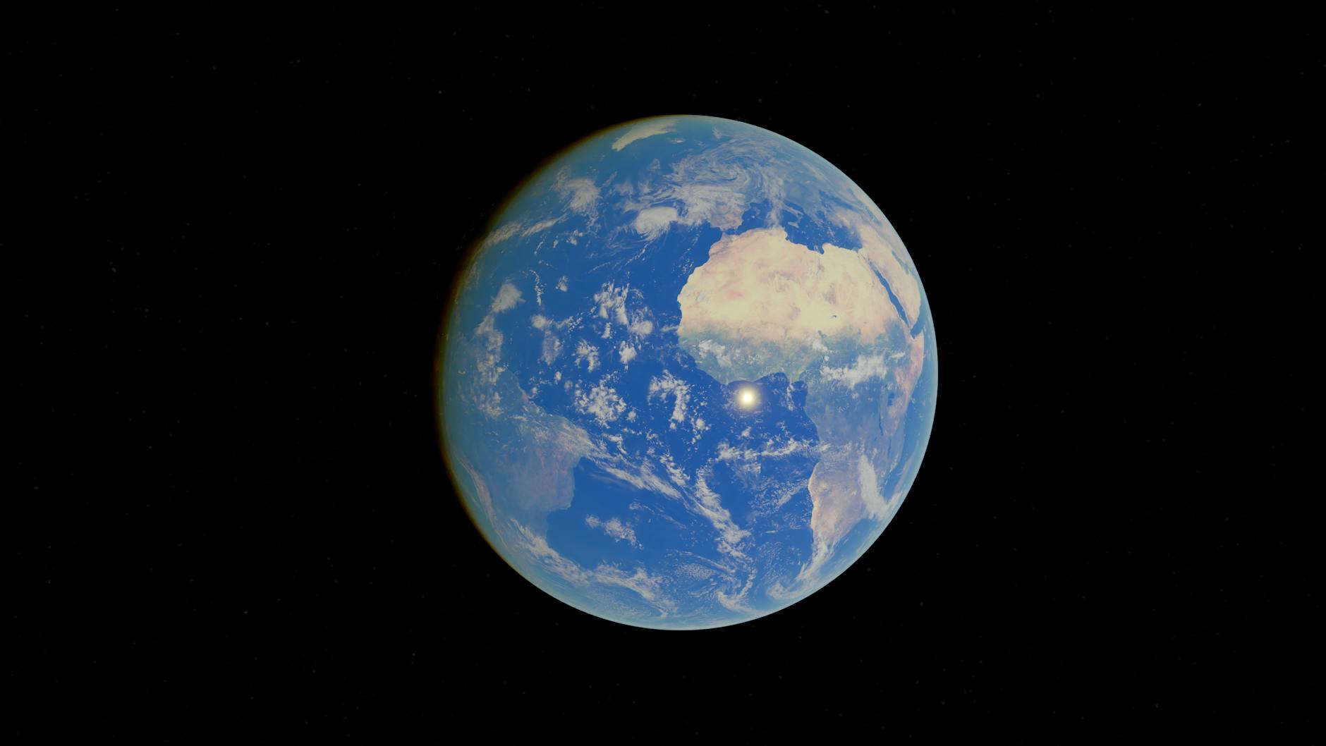 Earth from space showing oceans and continents — the reference for all habitable world comparisons