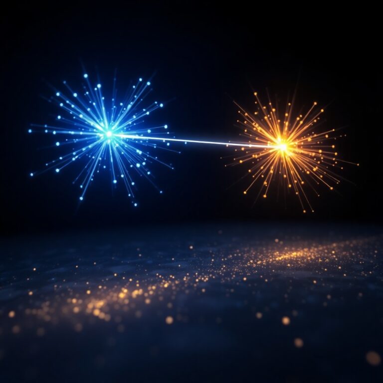 Two entangled quantum particles connected across space — the strangest phenomenon in physics