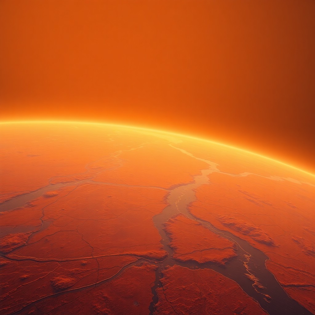 Surface view from the Huygens probe on Titan, methane drainage channels on the most Earthlike world in the solar system