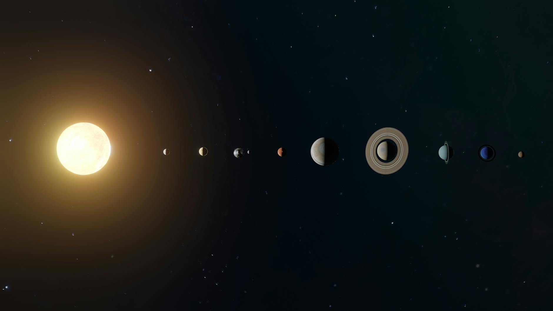 Illustration of a planetary system