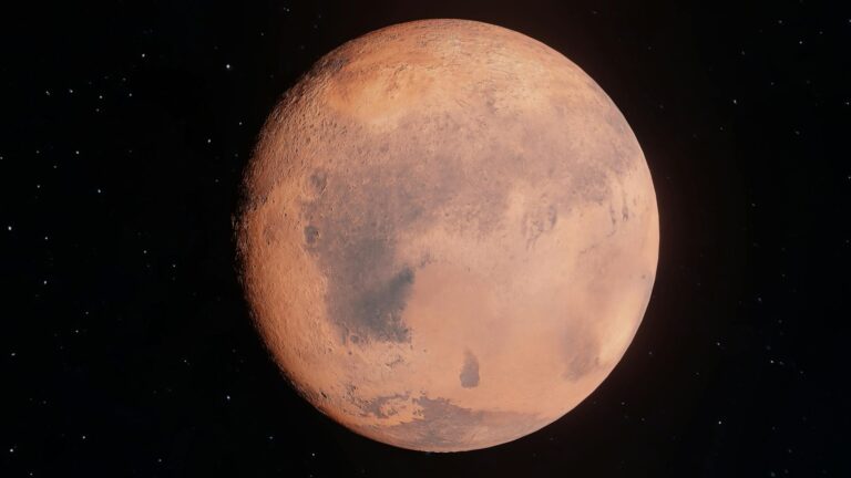 what causes the red color of Mars