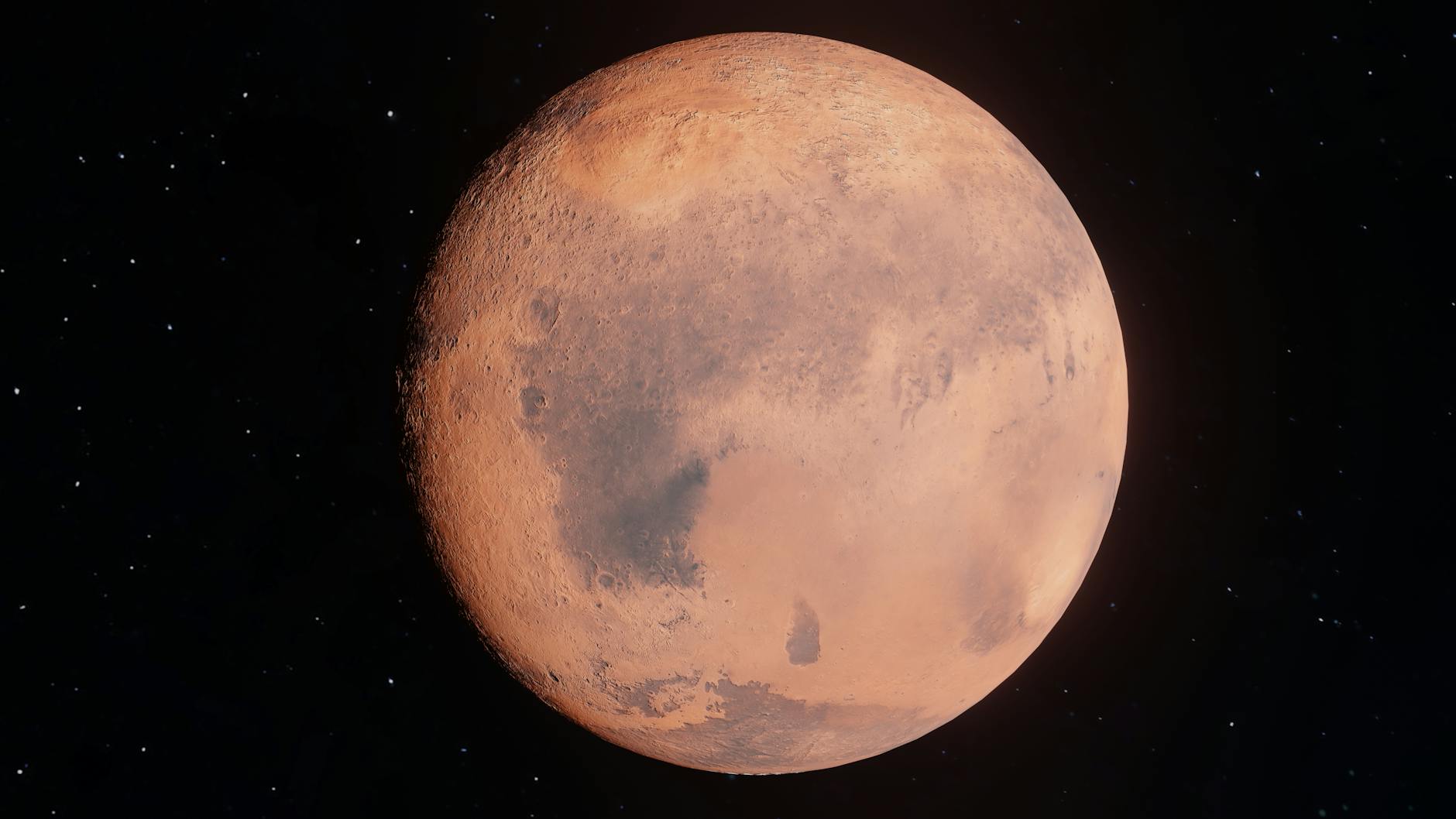 what causes the red color of Mars