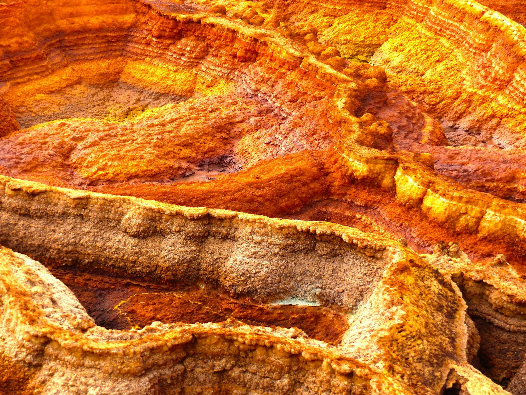 Geothermal rock formations in Afar, Ethiopia