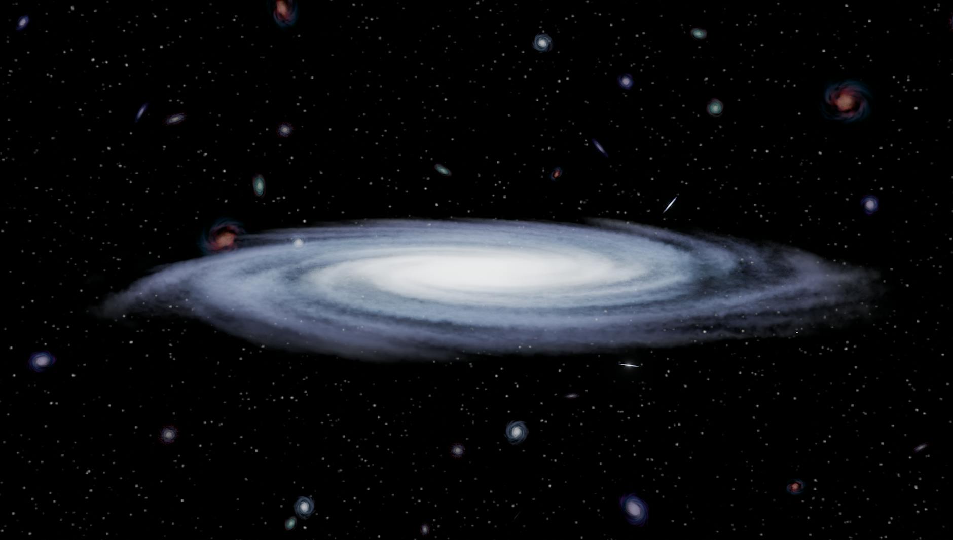 A spiral galaxy whose patterns show how mathematics describes nature.