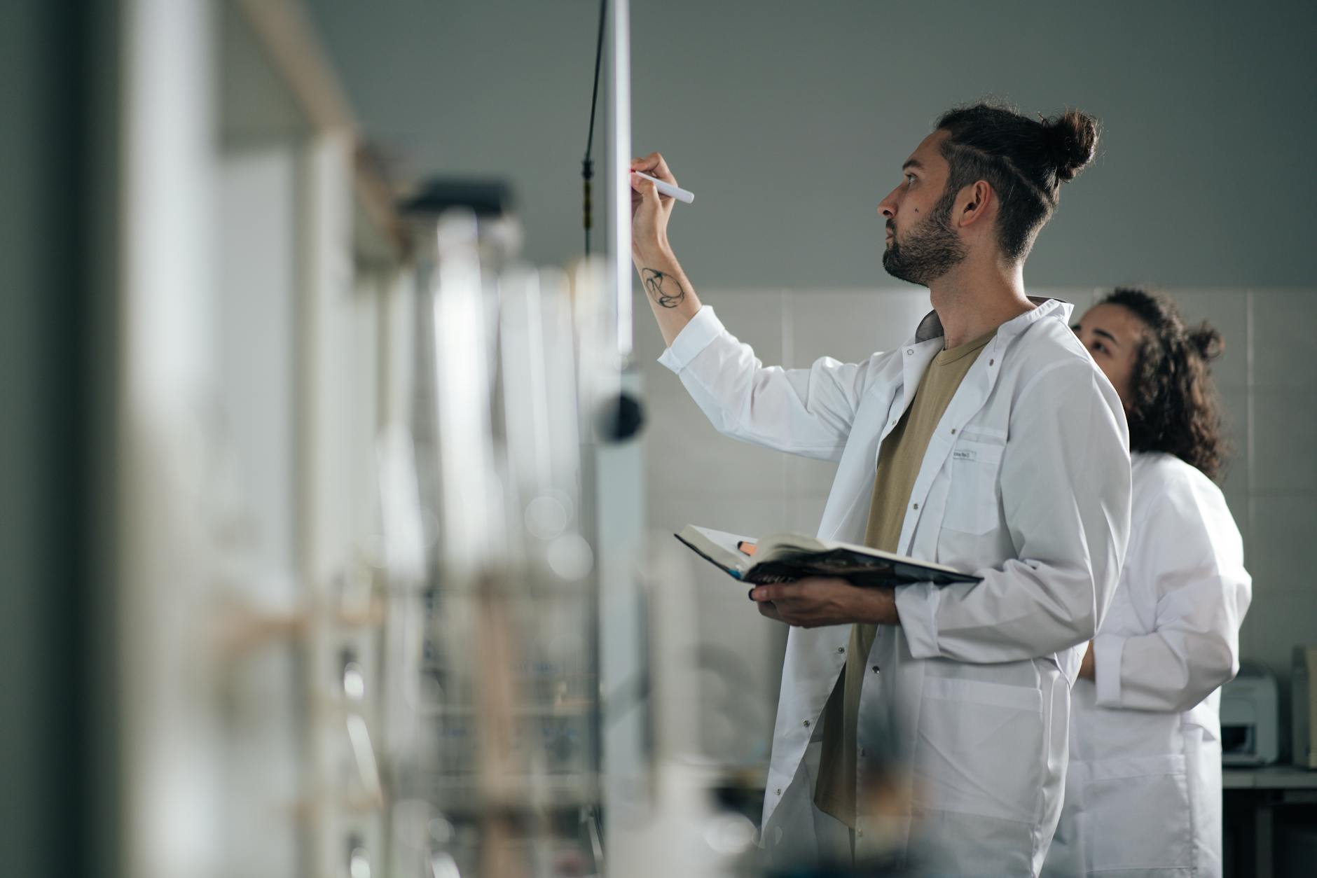 A scientist weighing competing explanations, the kind of choice guided by Occam's razor.