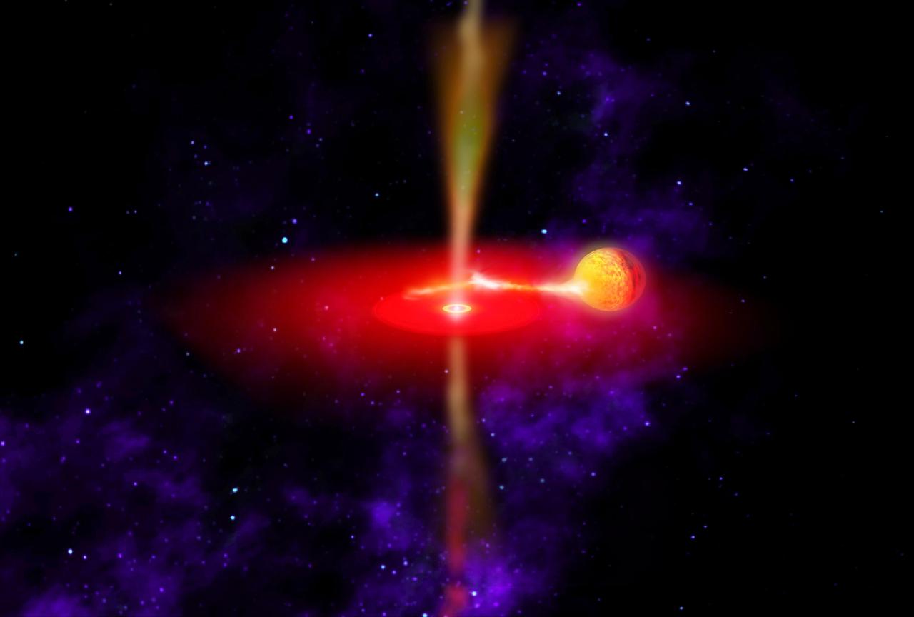 Artist concept of a flaring black hole
