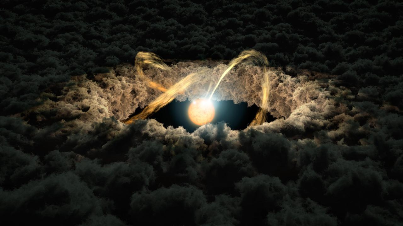 Artist concept of a protoplanetary disk