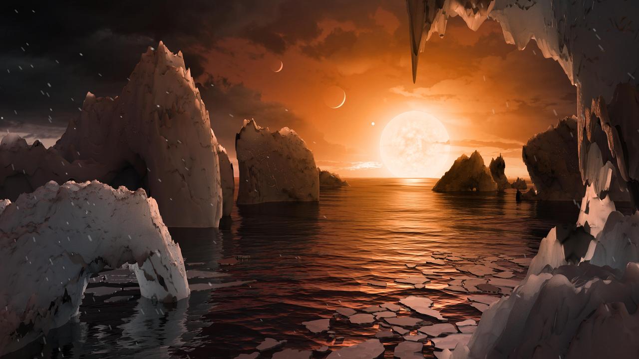 Artist concept of the surface of TRAPPIST-1f