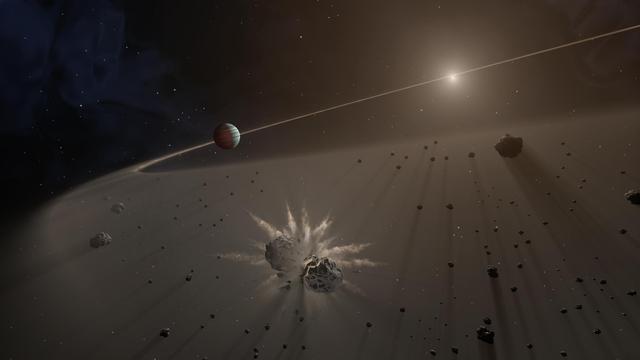 Artist concept of a distant exoplanet