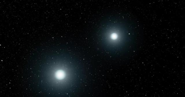 Artist's concept of a Type Ia supernova from a white dwarf in a binary