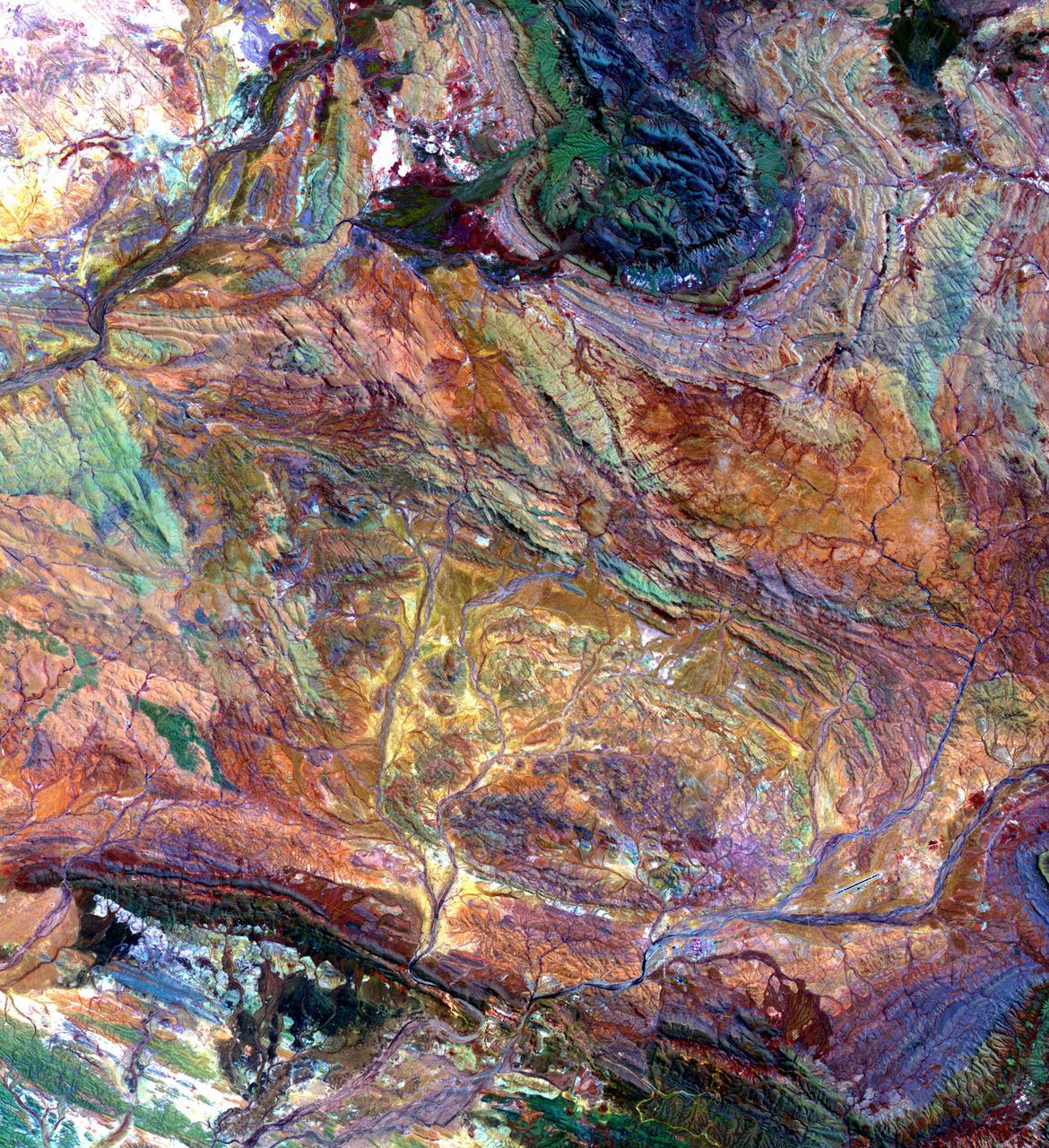The Pilbara region of northwest Australia from orbit. Great Oxidation Event Causes and effects