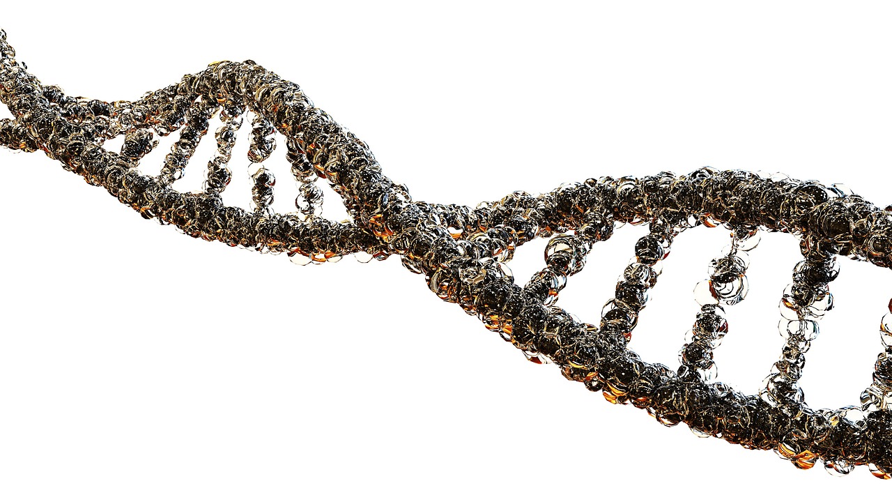 A glowing DNA double helix, a symbol of the question of what is life.