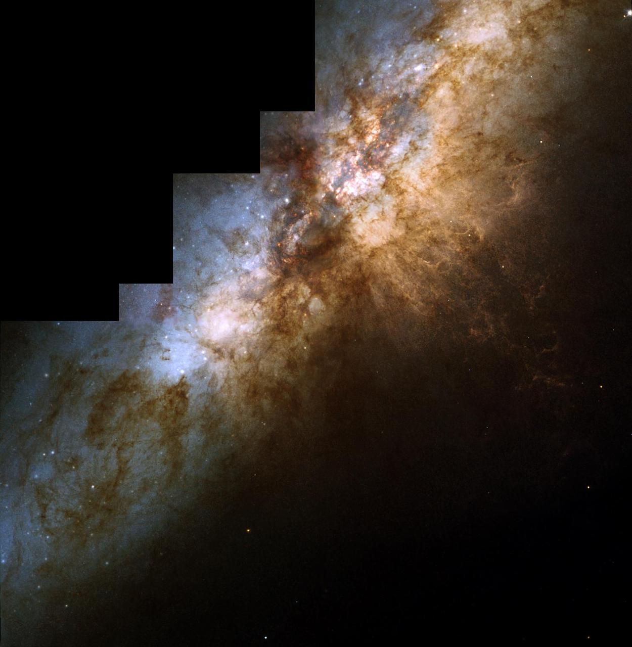 Hubble image of galaxy M82, the Cigar Galaxy