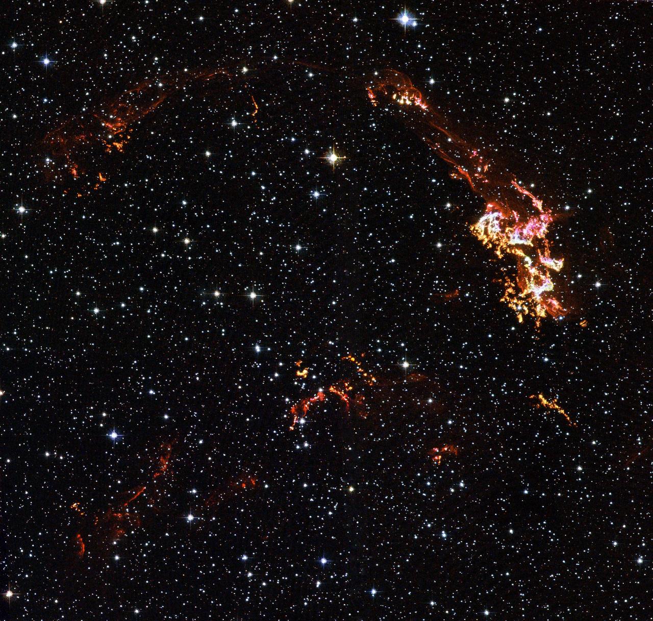 Kepler's supernova remnant, the expanding debris of a star that exploded