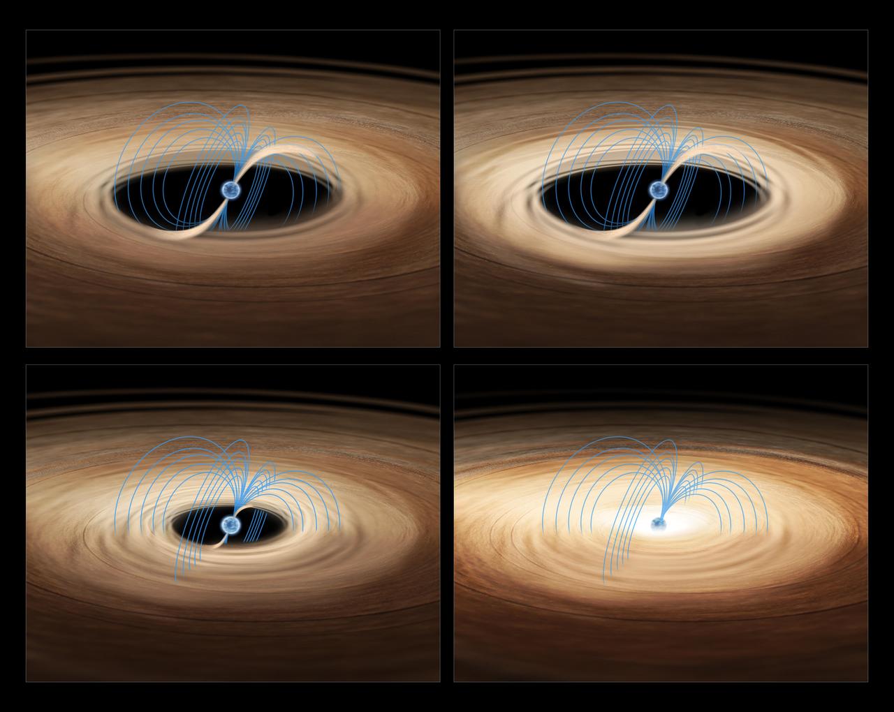 Artist's concept of a compact binary where a dense star pulls gas from a companion