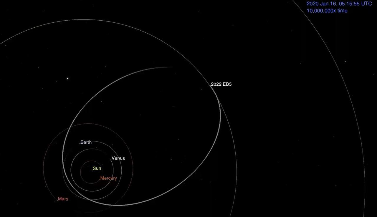 Illustration of an asteroid entering Earth's atmosphere