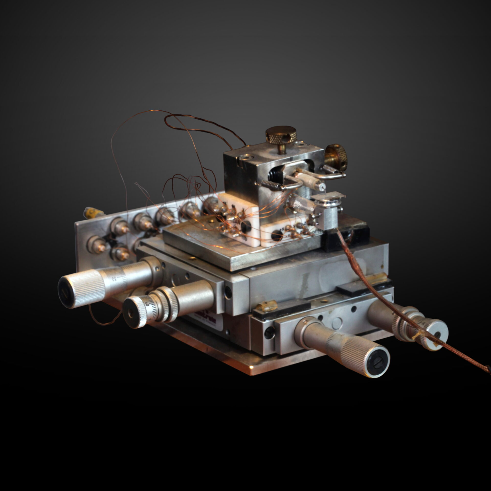 A scanning tunneling microscope, an instrument that works by quantum tunneling.
