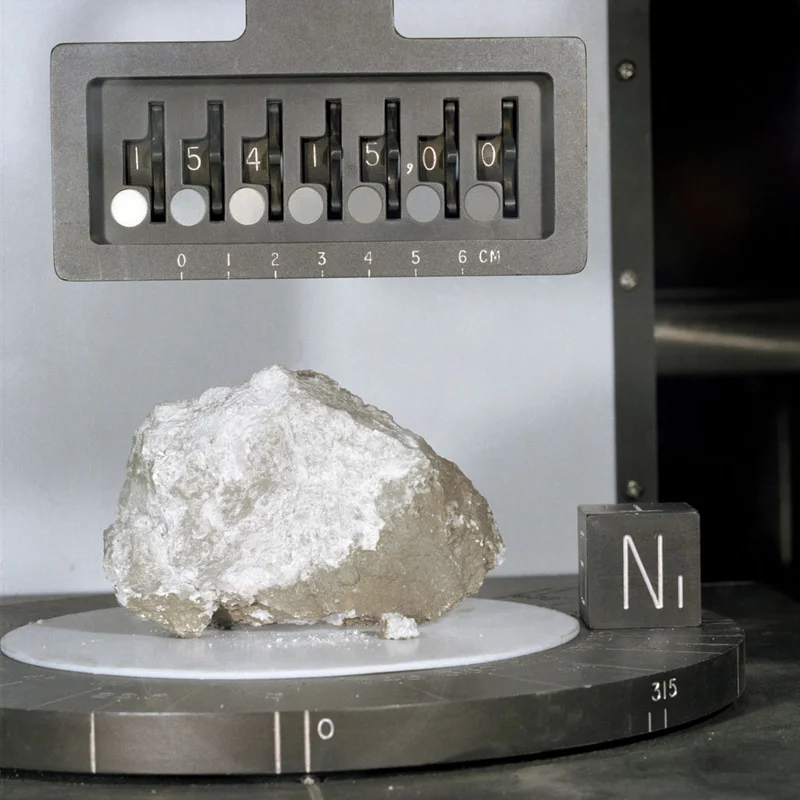 The Genesis Rock, an ancient anorthosite sample collected by Apollo 15, evidence of the Moon's early magma ocean.