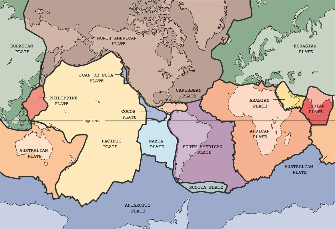 A map of Earth's tectonic plates