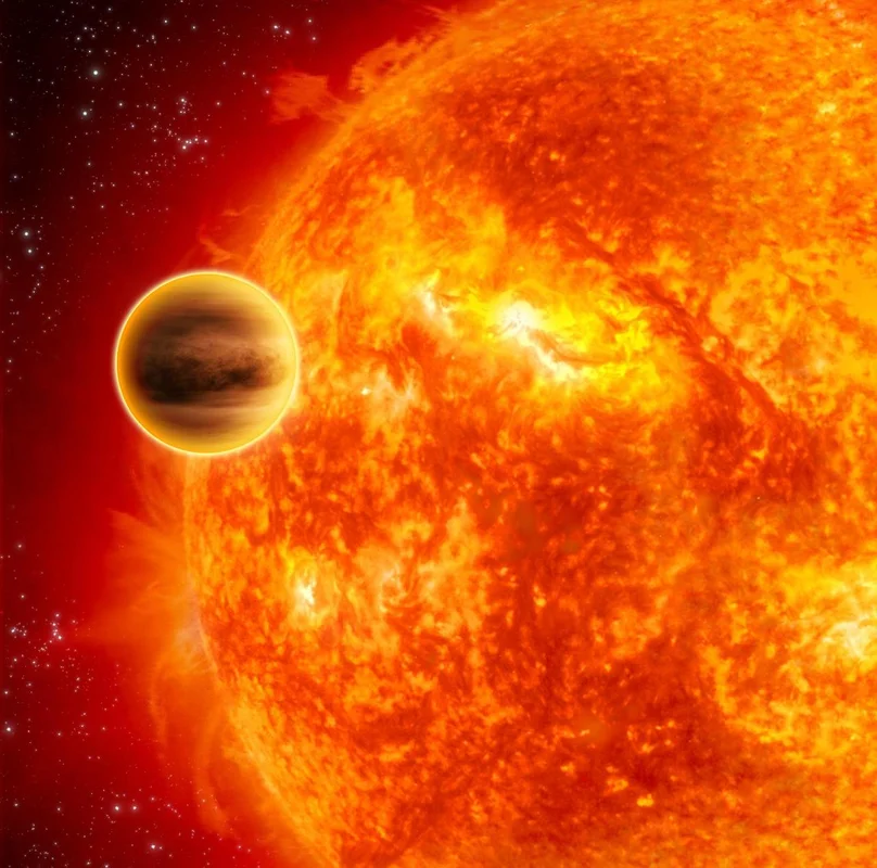 An exoplanet transiting its host star